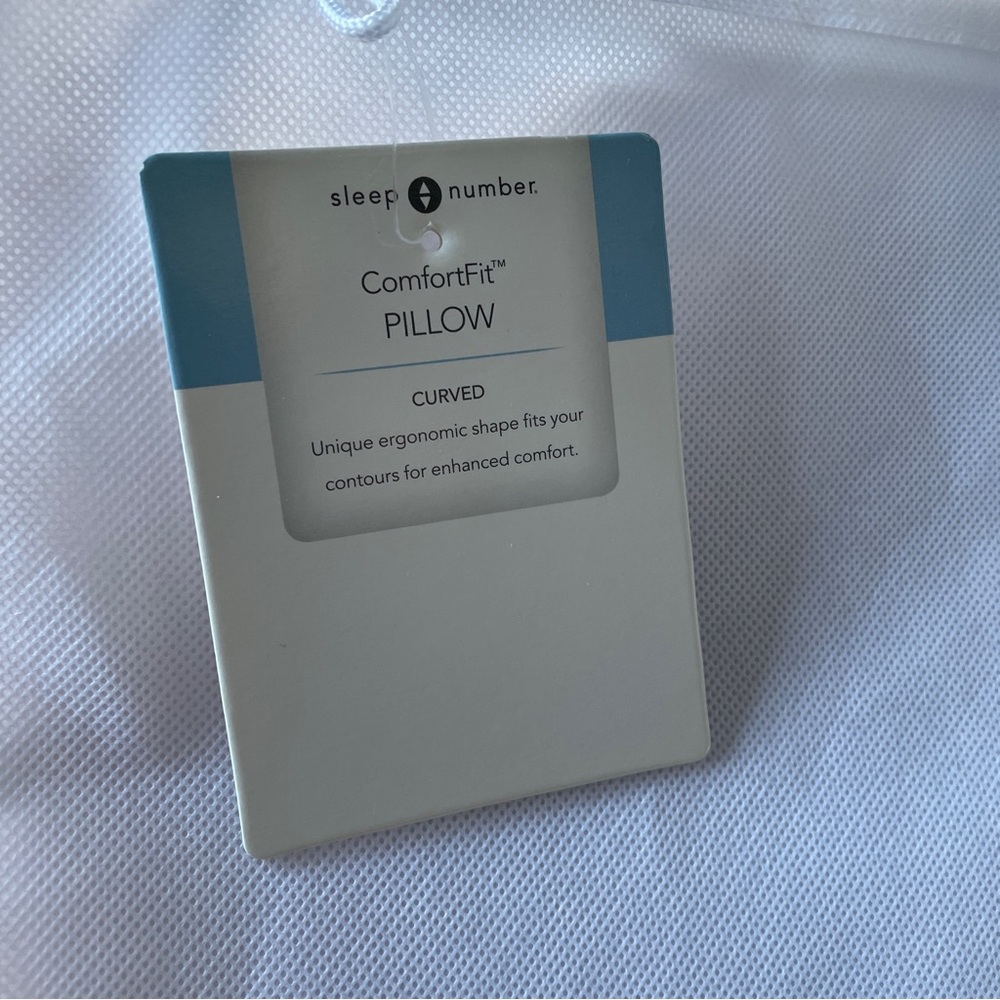 Sleep Number Comfortfit Pillow, Standard Size, Curved For Side & Back Sleepers - Picture 3 of 9